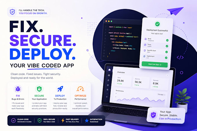 fix secure and deploy your vibe coded app