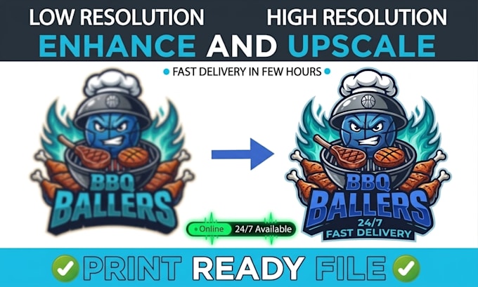 enhance, refine, fix, edit, improve, sharpen, upscale, modify logo image