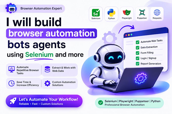 build browser automation bots agents using selenium and more