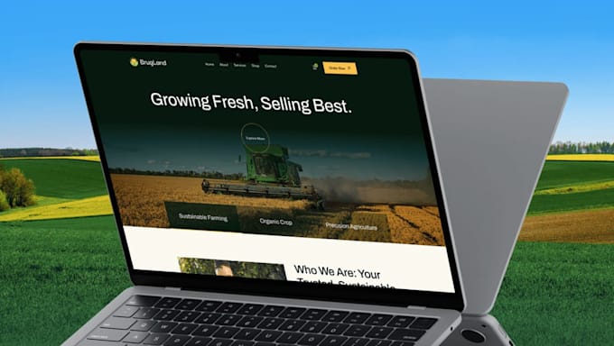 develop farmer website, agriculture gardening website, poultry fishpond website,