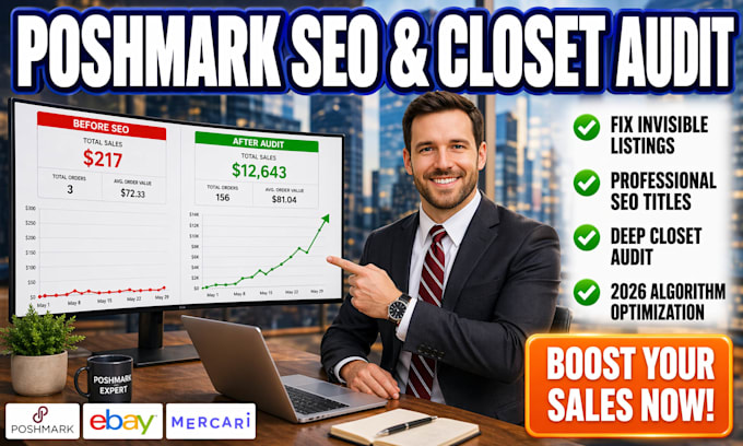 do poshmark seo closet audit and poshmark listing optimization