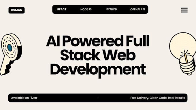 build an ai powered full stack website with chatgpt API and python backend