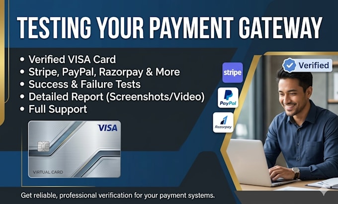 be your virtual assistant for payment gateway testing and purchasing assistance