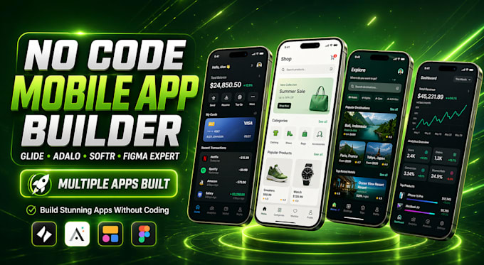 build glide flutterflow adalo softr airtable pwa no code mvp expert