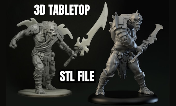 create 3d printable miniature stl files and character model for dnd and tabletop