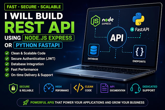build a rest API using nodejs express or python fastapi