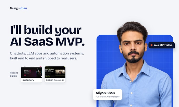 build your ai saas mvp or llm powered web app with gpt