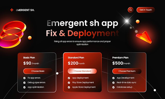 deploy emergent sh app fix emergent sh error deploy emergent app