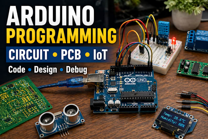 do arduino programming, esp32 coding, iot, sensors integration and image process