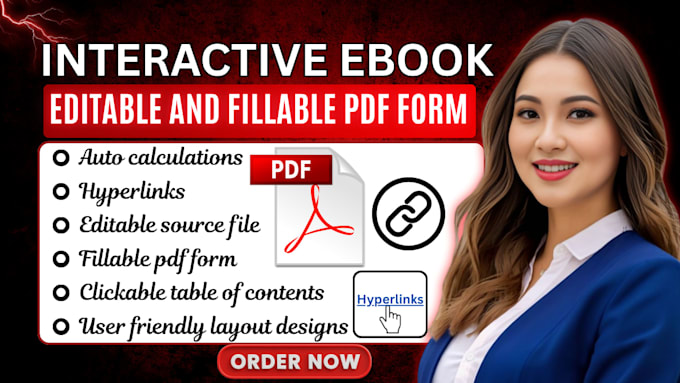 create fillable pdf forms, editable pdf interactive ebook, workbook and planner