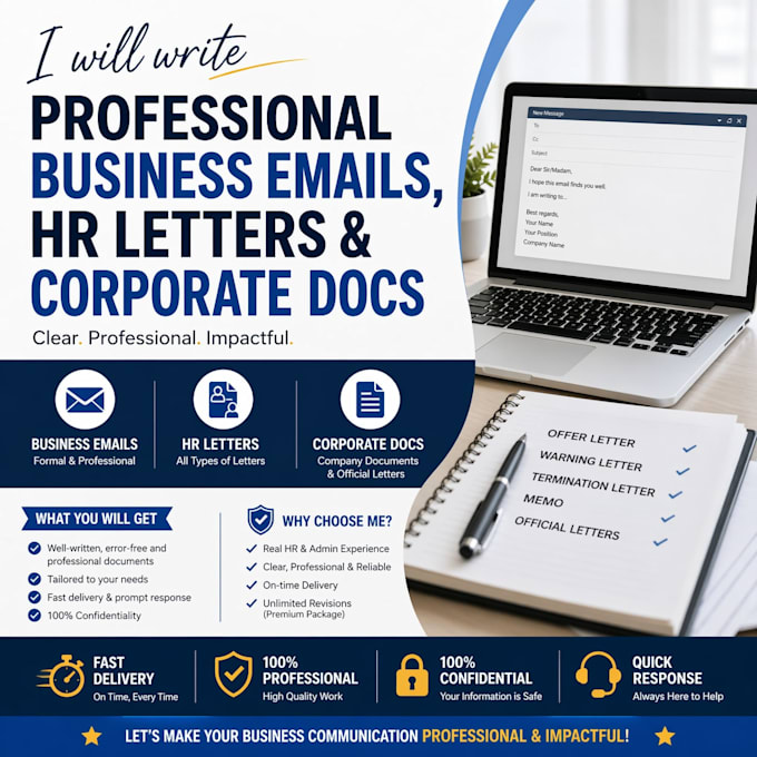 create professional HR documents and provide admin support services
