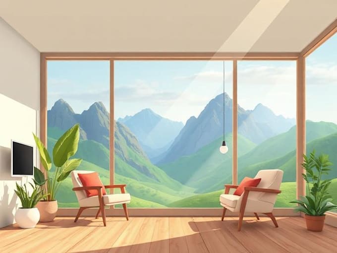 draw landscape, interior, exterior background nft animation