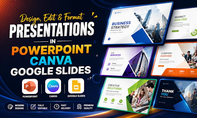 create powerpoint design presentation, business and google slides and pitch deck