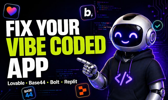 fix bugs and errors in your lovable, base44, or bolt vibe coded app