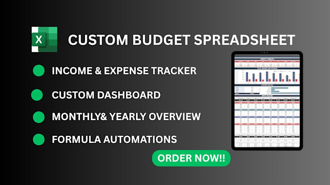 build excel budget planner, finance and expense tracker in google sheets