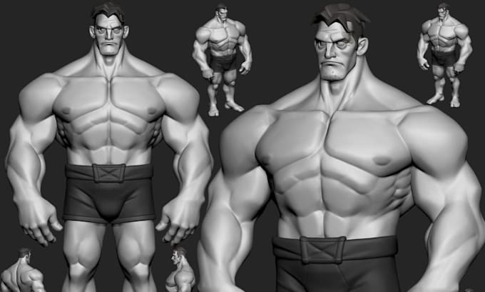 custom 3d character modeling 3d character design for games, animation, printing