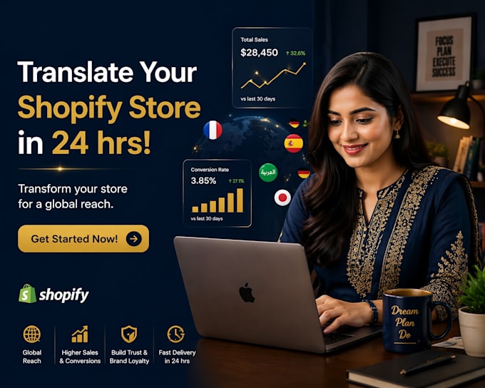 translate your shopify store in any language in 24 hrs