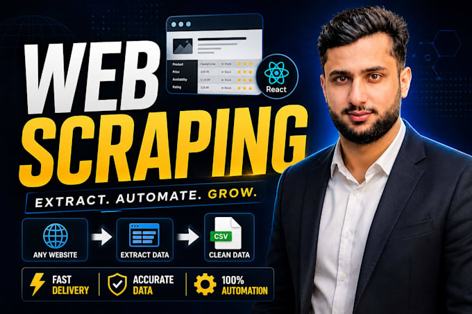 do web scraping data extraction and automation from any website