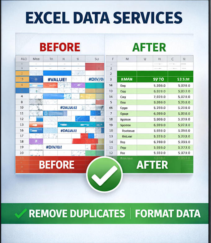 split, clean, format, excel data