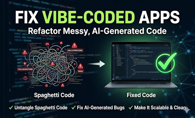 fix your vibe coded app and refactor ai spaghetti code