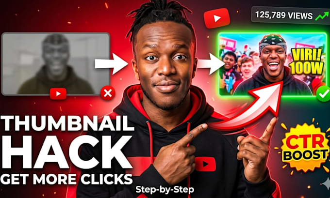 design a eye catching thumbnail with high CTR in 24 hours