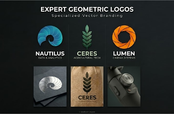 a modern, minimalist, and geometric vector logo