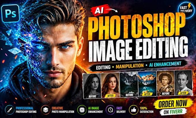 do photoshop editing, photo manipulation, ai image editing