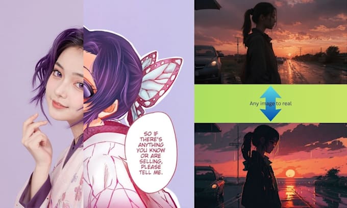 Convert anime characters into stunning realistic ai generated images by ...