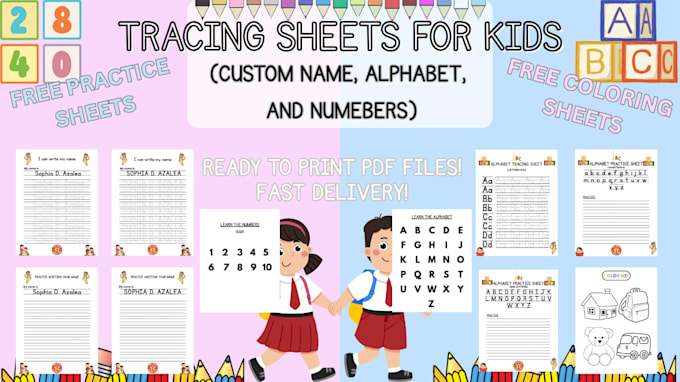 create custom name tracing worksheets for kids with freebies