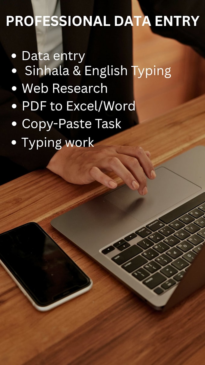 do professional sinhala and english typing and data entry