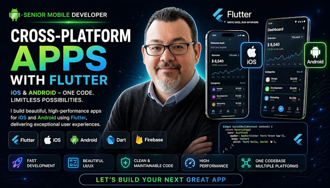 develop ai enhanced flutter apps for ios and android or native android