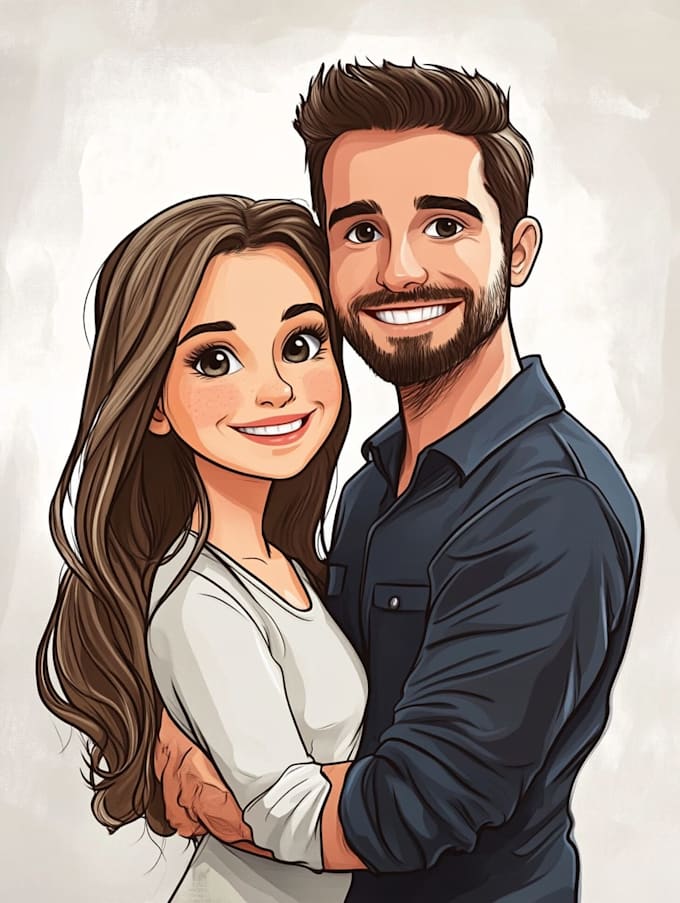 do couple caricature illustration for you