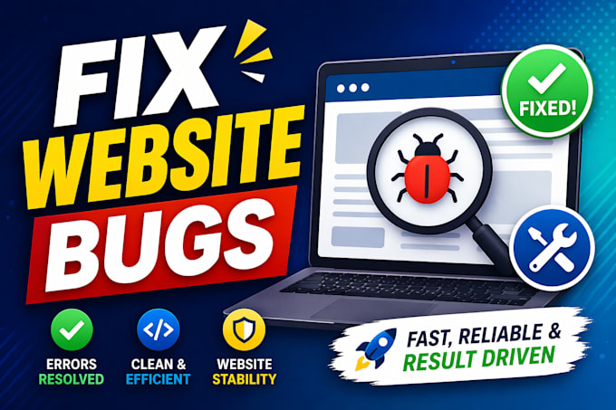 fix react javascript HTML CSS website bugs and errors