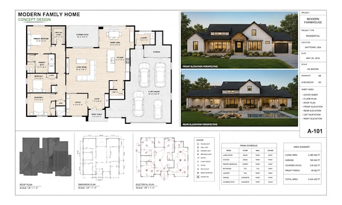 do autocad 2d floor plan, 3d floor plan, interior design and 3d rendering