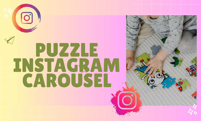 design aesthetic, carousel puzzle feed and instagram canva templates