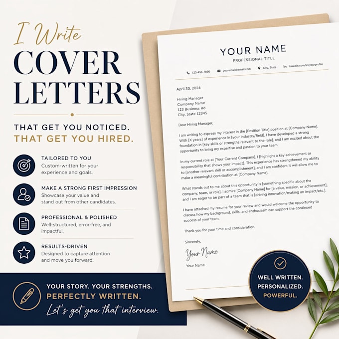 write and structure your cover letter to highlight your strengths and experience
