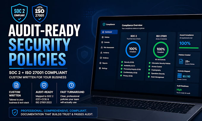 write soc 2 and iso 27001 security policies and isms documentation
