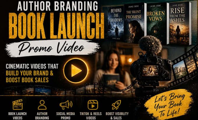 create cinematic author branding and book launch video