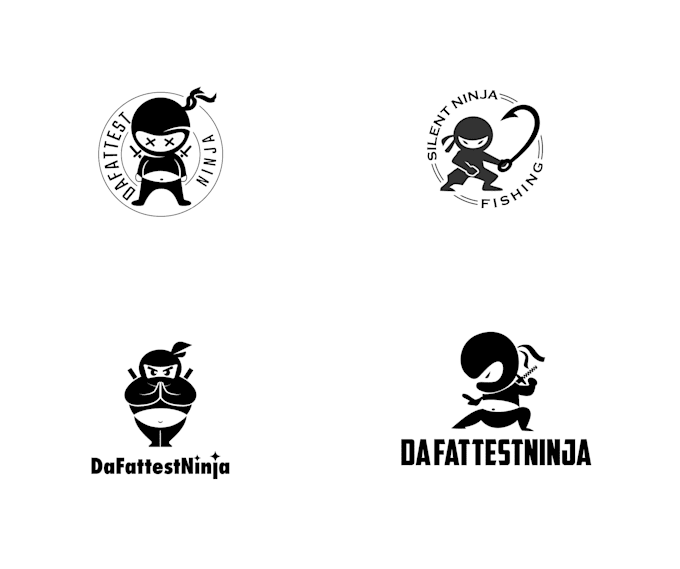 design luxury ninja logo with free source files