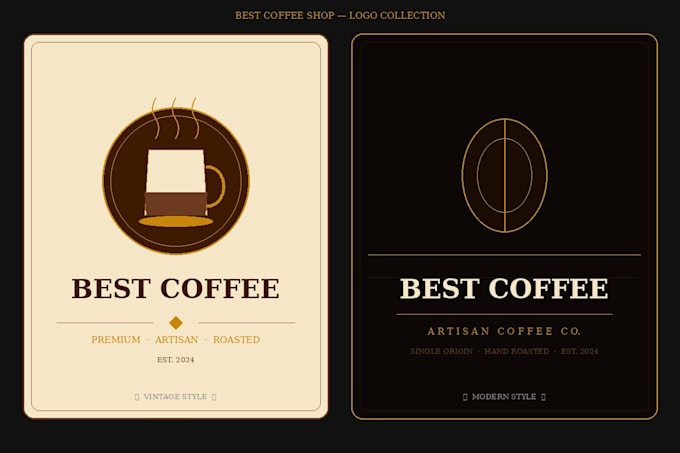 design a professional coffee brand logo using canva