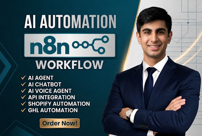 develop ai automation agents, ai chatbots, n8n workflows, and shopify workflow