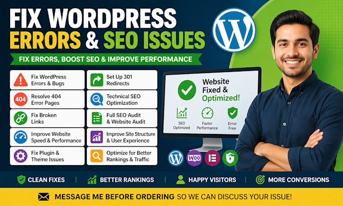 do technical SEO, fix 404 errors, broken links, wix, wordpress issues, auditing