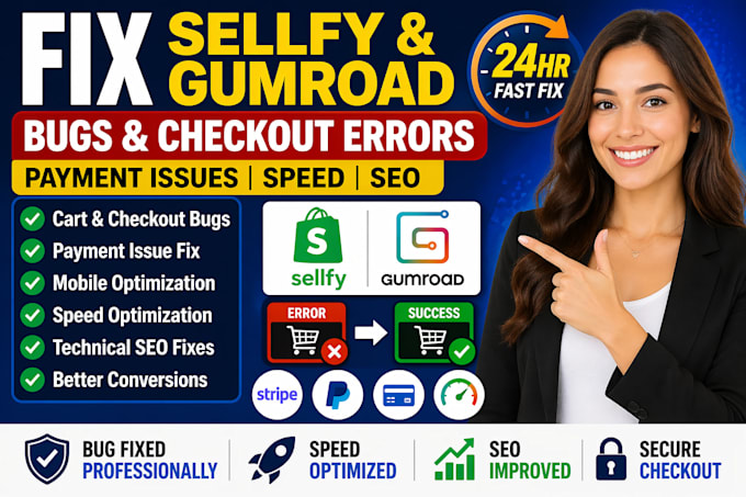 fix sellfy gumroad cart bug checkout errors payment issues