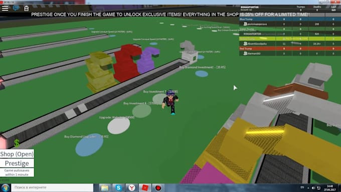 roblox game development, create a complete roblox game,tycoon ,obby, simulator,