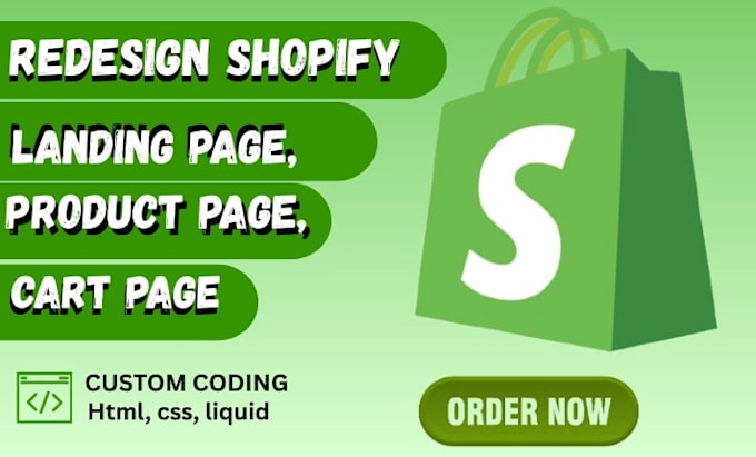redesign shopify landing page or shopify product page