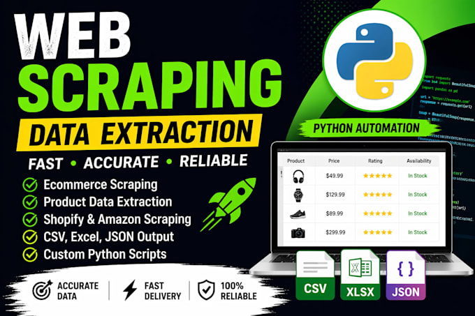 do ecommerce product web scraping and data extraction
