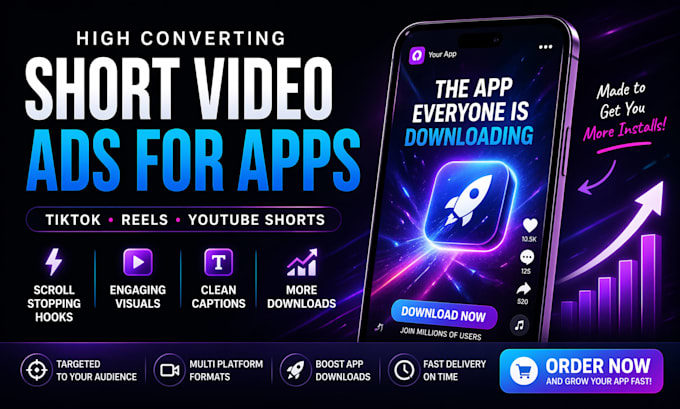 Create high converting short video ads for apps, tiktok and reels by ...