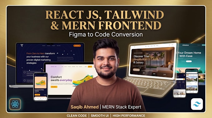 convert figma or UI design to react js tailwind component