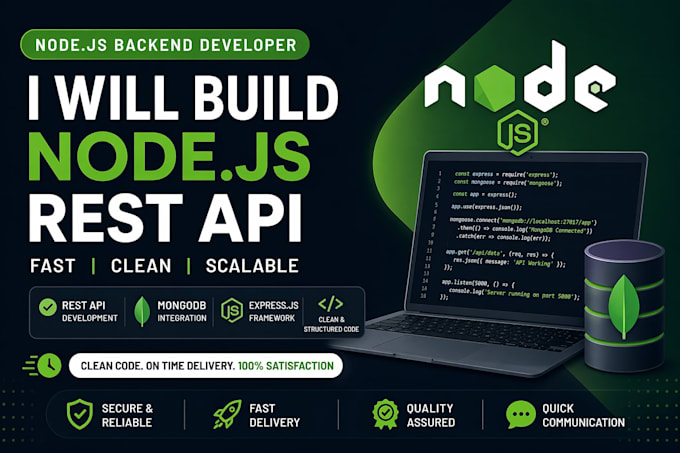 build nodejs rest API with express and mongodb