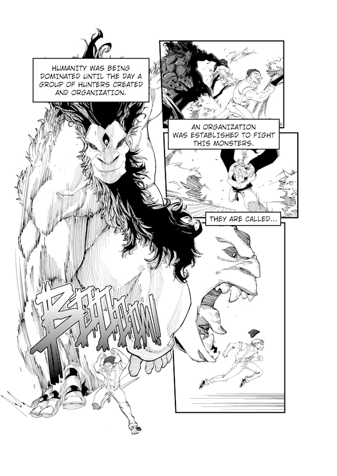 Draw comic manga pages in black and white by Jpebanada | Fiverr